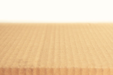 carton paper empty on table top for shelf showing of product