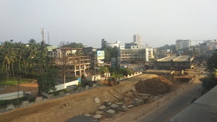aerial view of the city