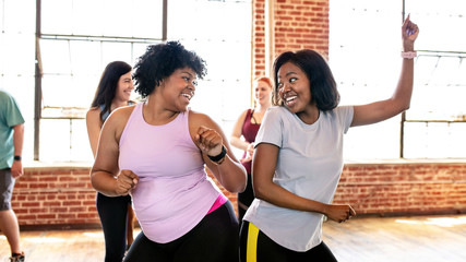 Zumba class at the gym