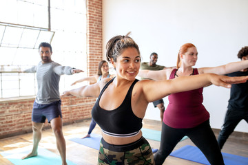 Yoga warrior pose