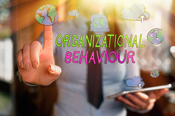 Handwriting text writing Organizational Behaviour. Conceptual photo the study of the way showing...