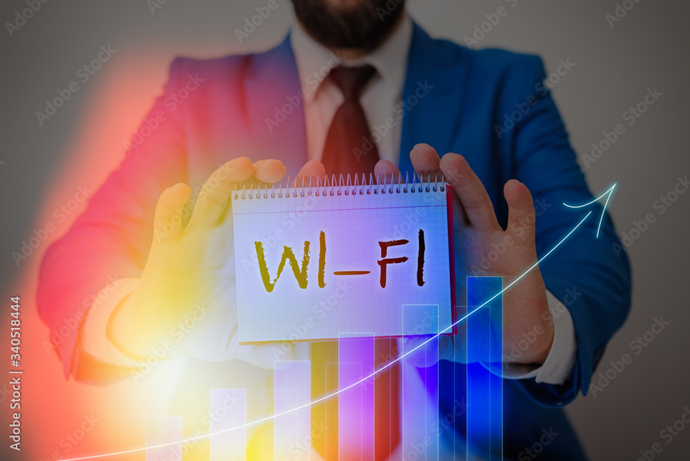 Aufkleber text sign showing wi fi. business photo text radio technologies commonly used for wireless local are
