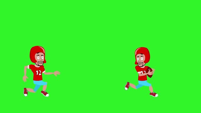 American football players footage loop animation