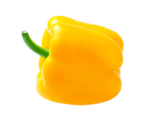 Isolates yellow pepper on white background