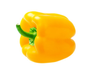 Isolates yellow pepper on white background