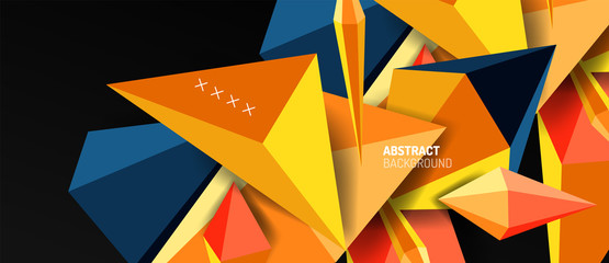 Trendy simple triangle abstract background, dynamic motion concept. Vector Illustration For Wallpaper, Banner, Background, Card, Book Illustration, landing page