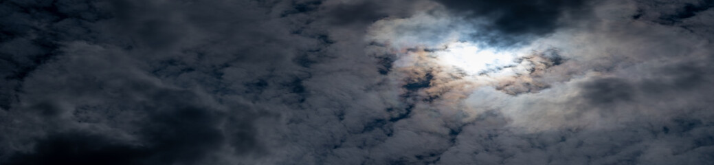 Fototapeta na wymiar panorama clouds and dark sky