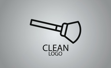 Broom cleaning Simple vector modern icon design illustration