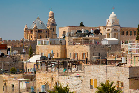 Old Jerusalem skyline view 