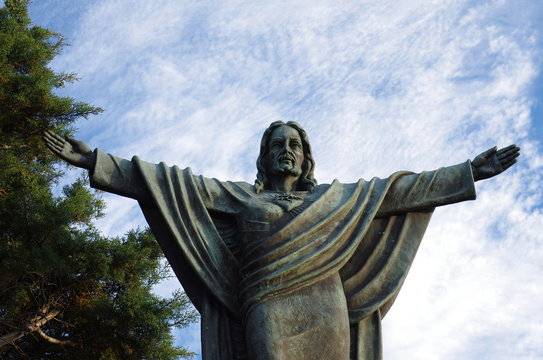 Statue of Christ the Redeemer. Dorgali, Sardinia, Italy