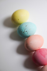 Easter eggs on a white background