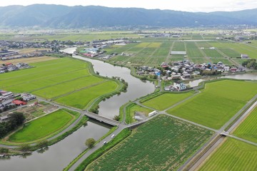 岐阜県 海津市の田舎風景