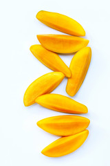 Tropical fruit, Mango  on white background.