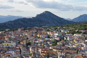 Fototapeta na wymiar Panoramic view of Dorgali, Sardinia, Italy