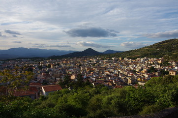 Fototapeta na wymiar Panoramic view of Dorgali, Sardinia, Italy