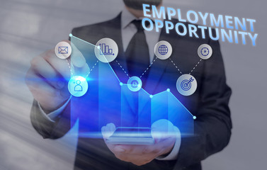 Writing note showing Employment Opportunity. Business concept for no Discrimination against...