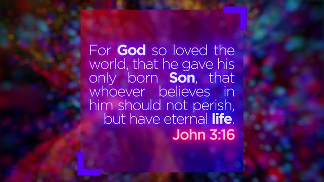 Verse Scripture from Holy Bible - Motion Graphic Abstract Animation Background