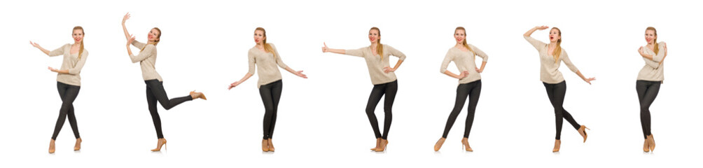 Smiling young woman isolated on white