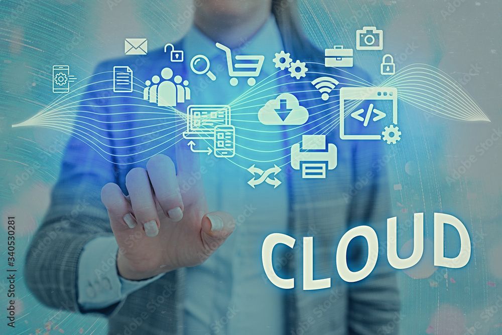 Poster word writing text cloud. business photo showcasing anything that involves delivering hosted services