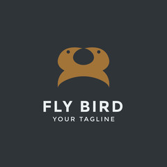 Flying Bird vector logo template editable awesome