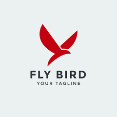 Flying Bird vector logo template editable awesome