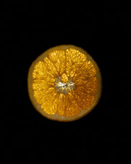 orange on black