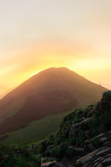 sunrise in the mountains