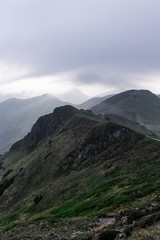 mountain landscape with clouds