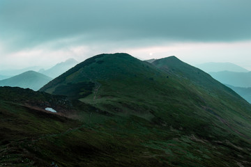 mountain landscape with clouds