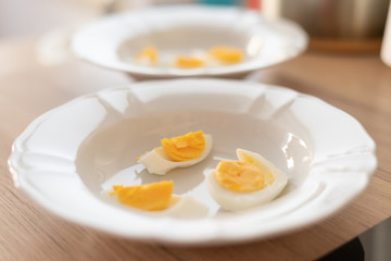 Festive Easter table setting with traditional meals. Easter breakfast in Poland. Christian tradition commemorating the resurrection of Jesus.