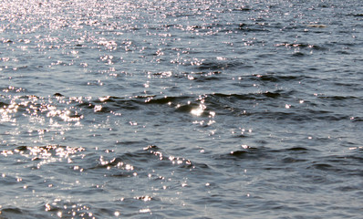 waves of water on the sea as a background