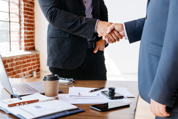 Businessmen shaking hands