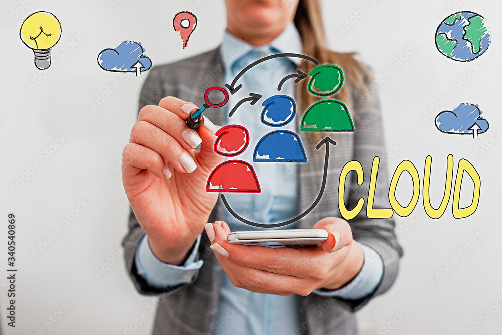 Poster word writing text cloud. business photo showcasing anything that involves delivering hosted services