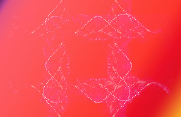 silver Bokeh Lines Design On Gradient Red Background.