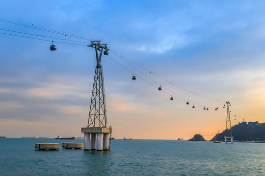 Heavenly Songdo Skywalk in Busan, South Korea