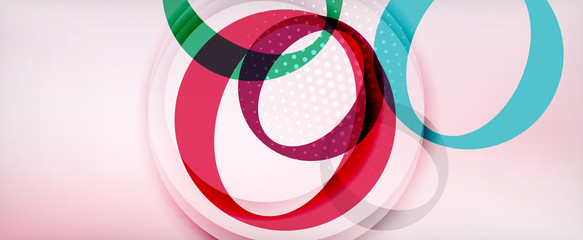Fototapeta premium Trendy simple circle abstract background, dynamic motion concept. Vector Illustration For Wallpaper, Banner, Background, Card, Book Illustration, landing page