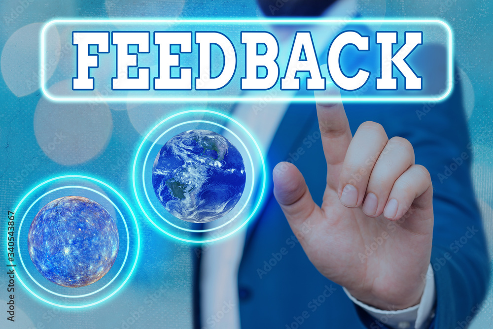 Poster text sign showing feedback. business photo showcasing information about reactions to product demonst