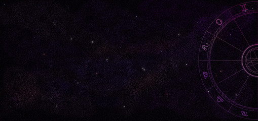 ホロスコープ- Horoscope and starry sky,Astrology Background -