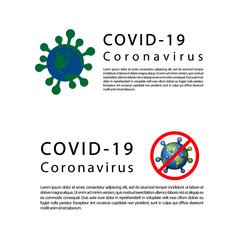 Coronavirus 2019-nCoV world infographic. Corona virus map banner. Planet 3D sign isolated white background. Pathogen respiratory infection. Poster bacteria pandemic. Corona-virus. Vector illustration