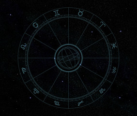 ホロスコープ- Horoscope and starry sky,Astrology Background -