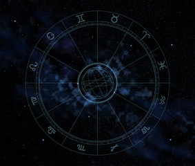 ホロスコープ- Horoscope and starry sky,Astrology Background -