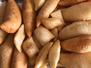 Panzerotti, a typical fried dough filled with Mozzarella cheese and tomato sauce