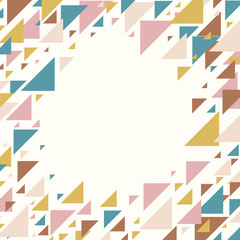 Abstract geometric background - multicolor pastel triangles mosaic pattern