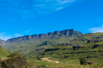Fototapeta premium Sandstone rock, Drakensberg mountains, Sani Pass South Africa and Lesotho