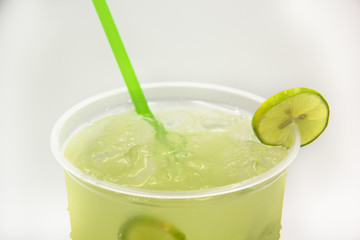 Glass of refreshing lemonade