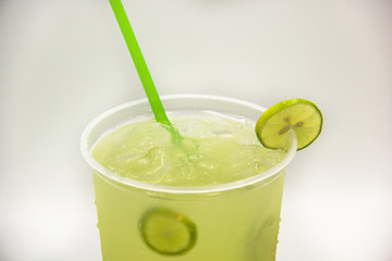 Glass of refreshing lemonade