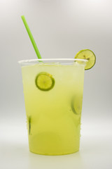 Glass of refreshing lemonade