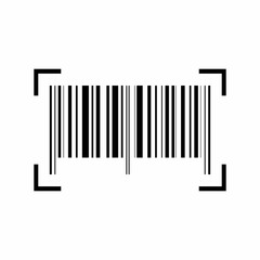 Barcode sign or symbol. Vector design isolated on white background