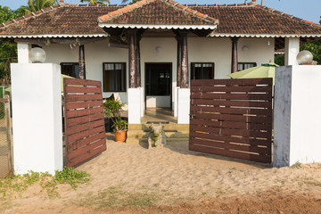 Mararikulam, Kerala - January 5, 2019: Beach side villas in Marari Beach in Mararikulam kerala india