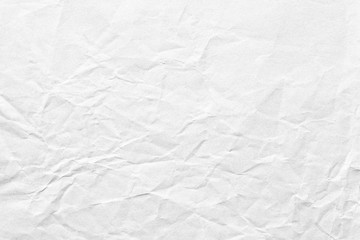 Old crumpled white paper background texture